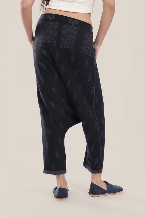 Jacquard harem pants